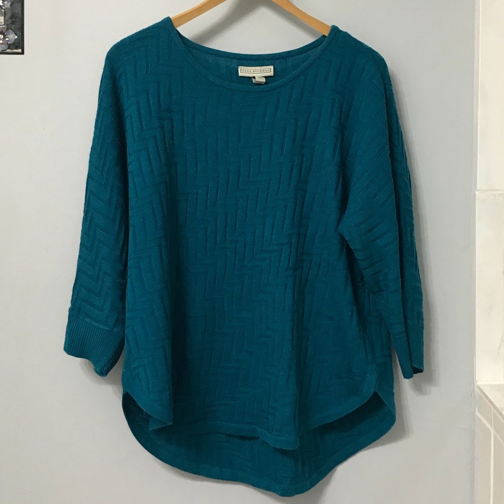 Blue textured sweater